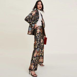 NWT- LPA THE LABEL WIDE LEG JACQUARD PANT